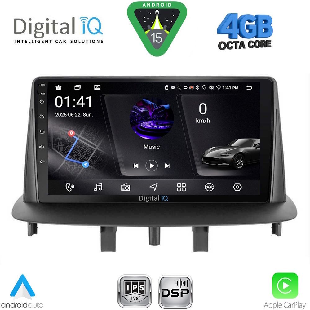 DIGITAL IQ RSG 6556_CPA (9inc) MULTIMEDIA TABLET for RENAULT MEGANE 3 mod. 2009-2016