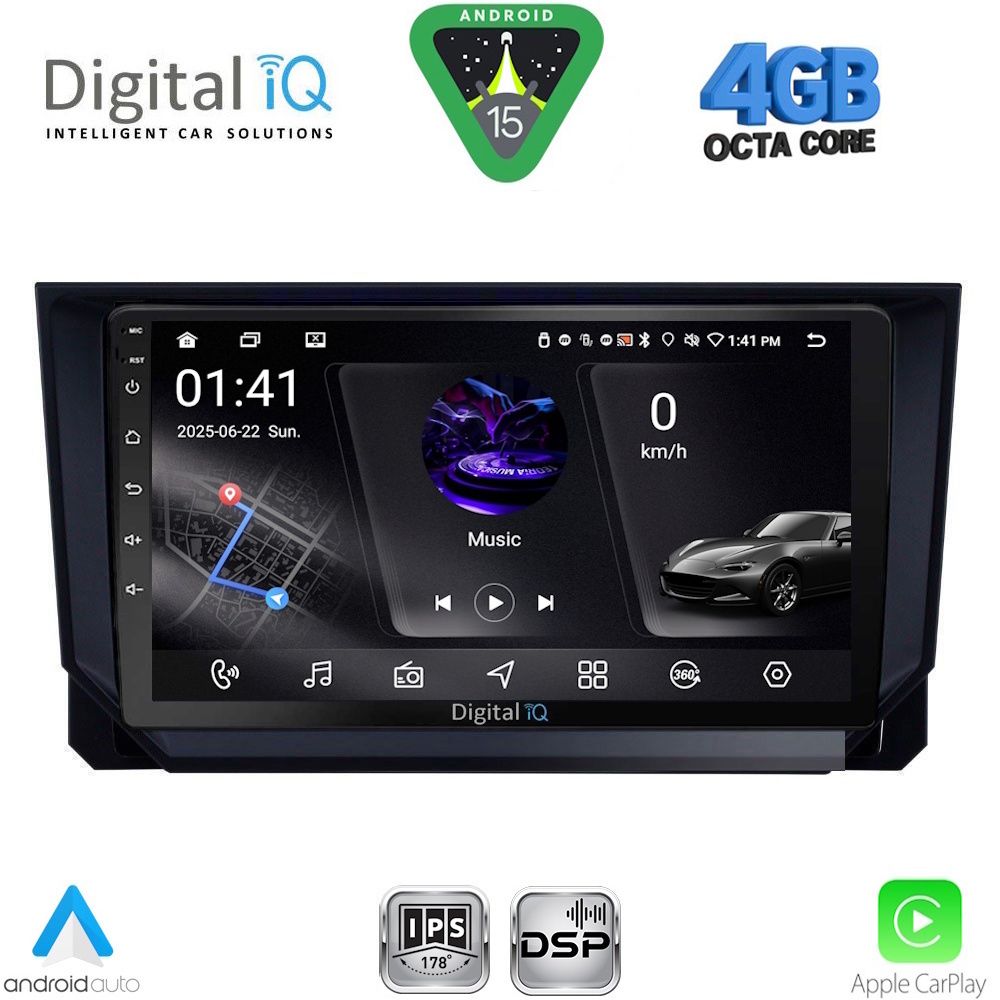DIGITAL IQ RSG 6573_CPA (9inc) MULTIMEDIA TABLET for SEAT ARONA - IBIZA mod. 2018-2026