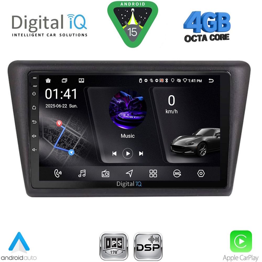 DIGITAL IQ RSG 6600_CPA (9inc) MULTIMEDIA TABLET for SKODA RAPID SPACEBACK mod. 2014-2019