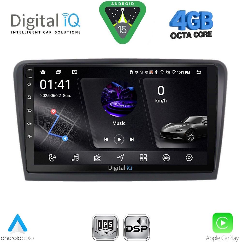 DIGITAL IQ RSG 6601_CPA (9inc) MULTIMEDIA TABLET for SKODA RAPID mod. 2012-2023