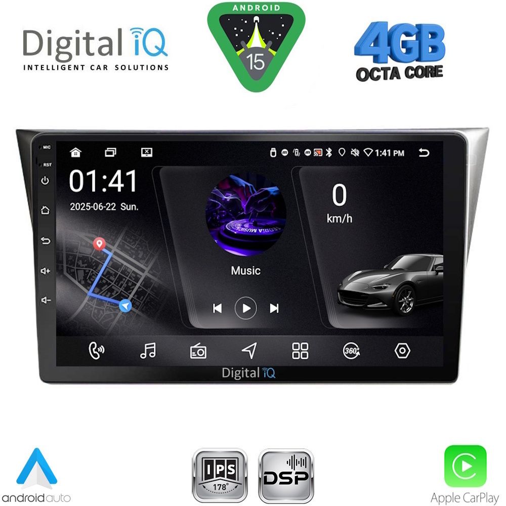 DIGITAL IQ RSG 6659_CPA (9inc) MULTIMEDIA TABLET for SUBARU IMPREZA mod. 2002-2008
