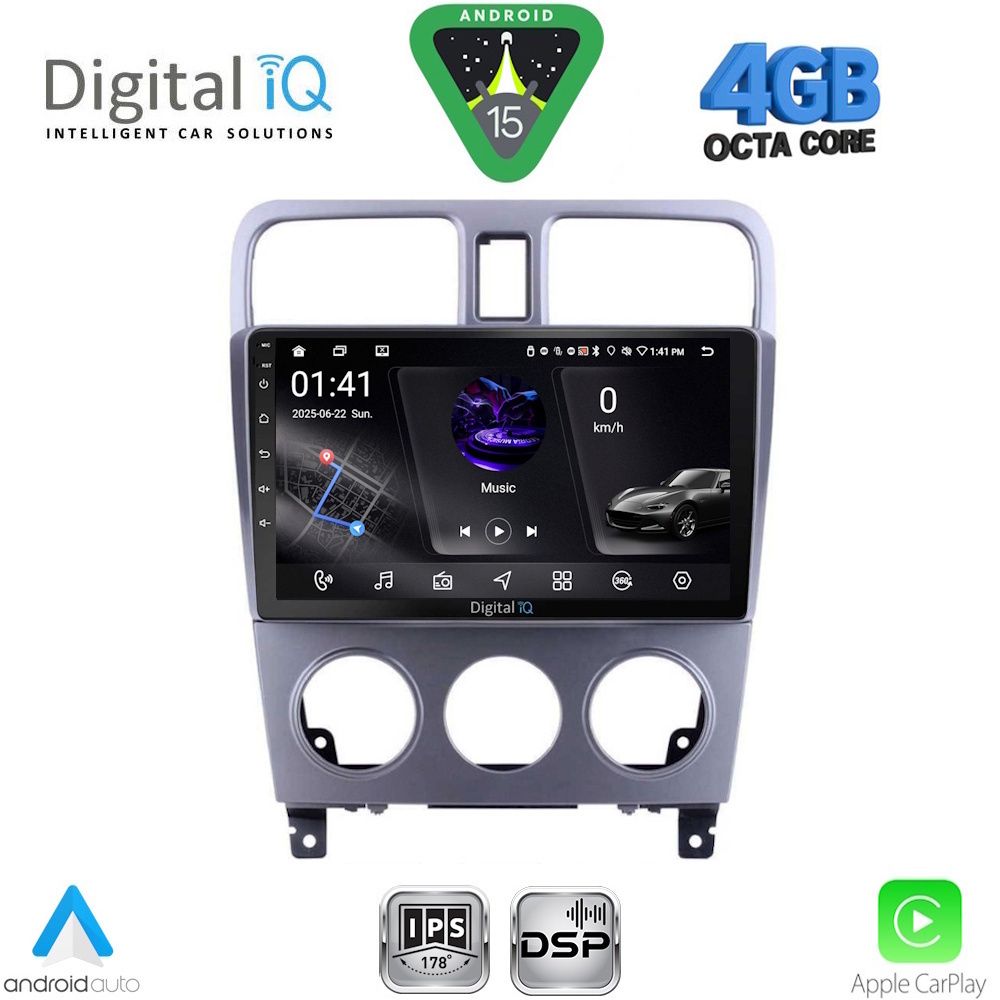 DIGITAL IQ RSG 6661_CPA (9inc) MULTIMEDIA TABLET for SUBARU FORESTER mod. 2002-2008