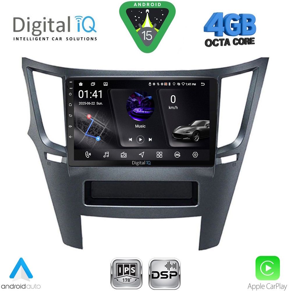 DIGITAL IQ RSG 6667_CPA (9inc) MULTIMEDIA TABLET for SUBARU LEGACY - OUTBACK mod. 2009-2014