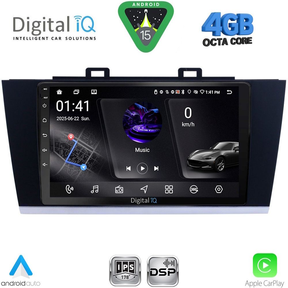 DIGITAL IQ RSG 6668_CPA (9inc) MULTIMEDIA TABLET for SUBARU LEGACY - OUTBACK mod. 2014-2019