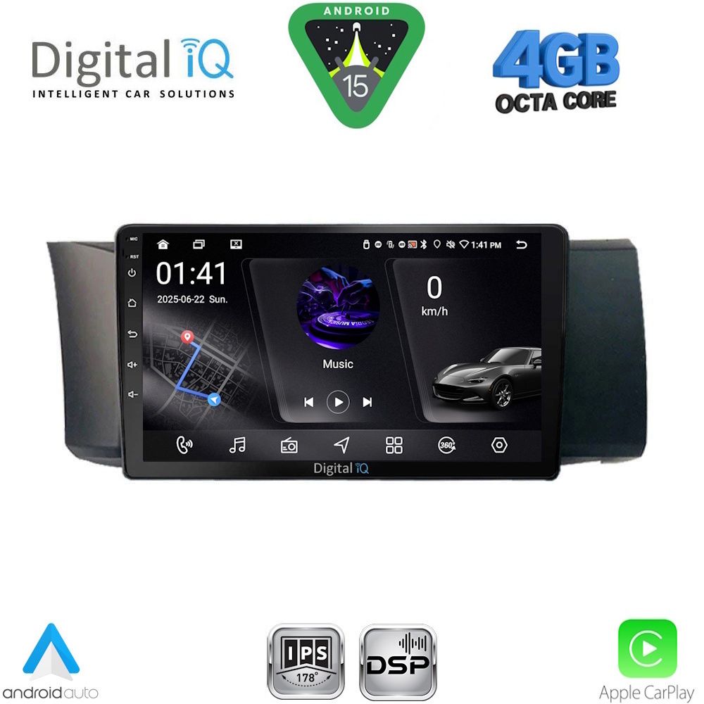 DIGITAL IQ RSG 6669_CPA (9inc) MULTIMEDIA TABLET for TOYOTA GT86 - SUBARU BRZ mod. 2012-2024