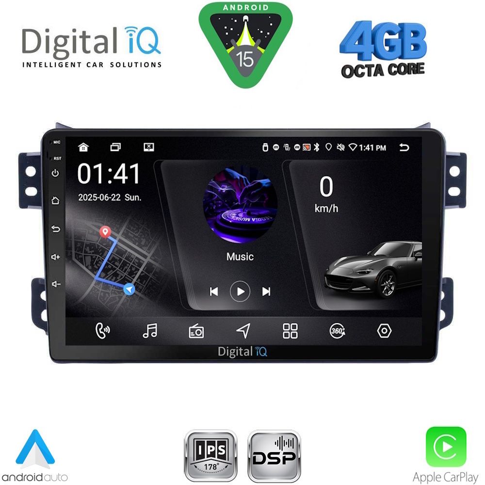 DIGITAL IQ RSG 6682_CPA (9inc) MULTIMEDIA TABLET for OPEL AGILA - SUZUKI SPLASH mod. 2008-2018