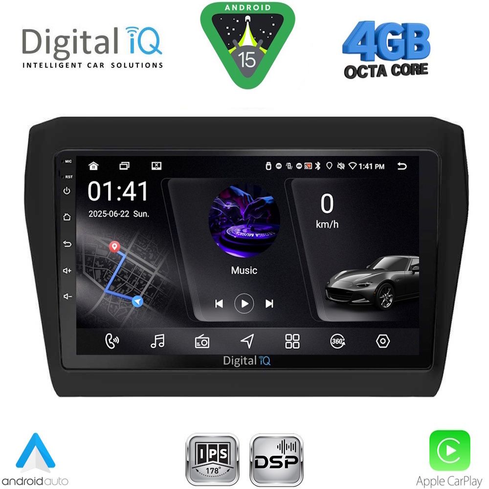 DIGITAL IQ RSG 6686_CPA (9inc) MULTIMEDIA TABLET for SUZUKI SWIFT mod. 2017-2026
