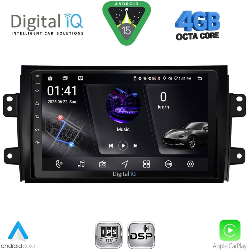 DIGITAL IQ RSG 6688_CPA (9inc) MULTIMEDIA TABLET for FIAT SEDICI – SUZUKI SX4 mod. 2005-2013