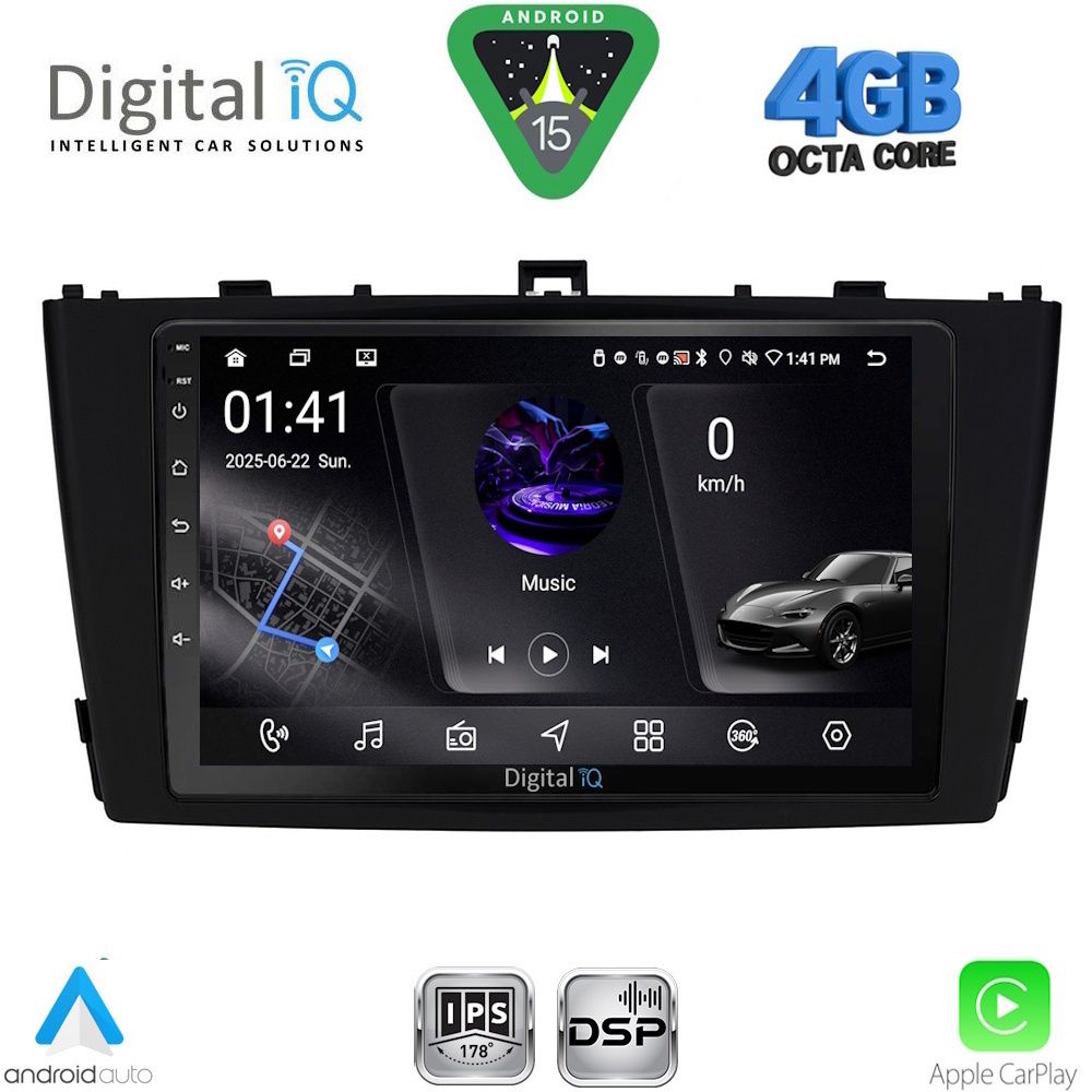 DIGITAL IQ RSG 6705BL_CPA (9inc) MULTIMEDIA TABLET for TOYOTA AVENSIS (T27) mod. 2009-2015 (BLACK)