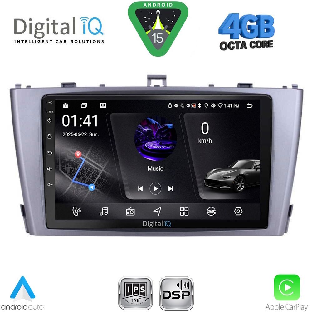 DIGITAL IQ RSG 6705SL_CPA (9inc) MULTIMEDIA TABLET for TOYOTA AVENSIS (T27) mod. 2009-2015 (SILVER)