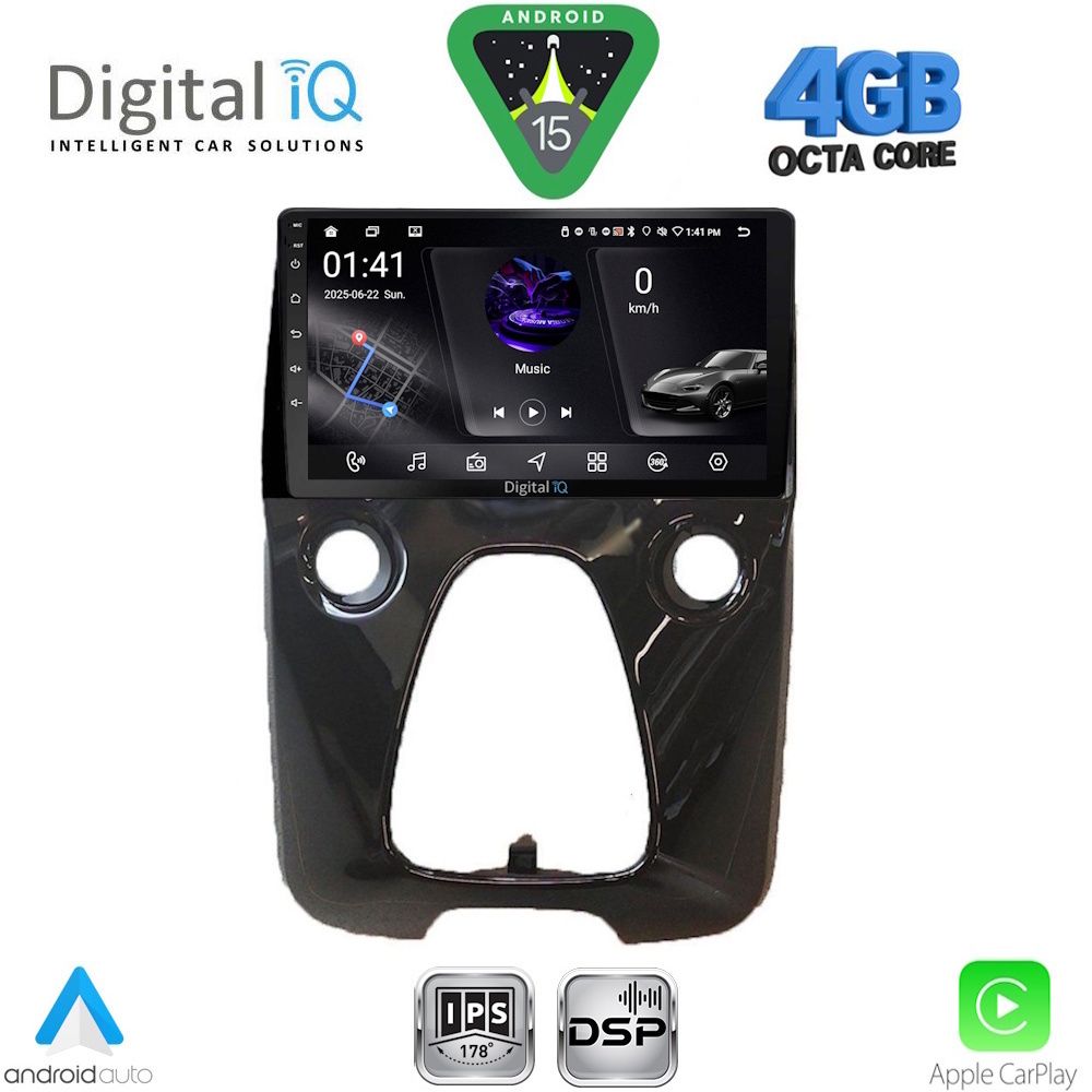 DIGITAL IQ RSG 6708_CPA A/C (10inc) MULTIMEDIA TABLET for CITROEN C1-PEUGEOT 108-TOYOTA AYGO mod. 2014-2022