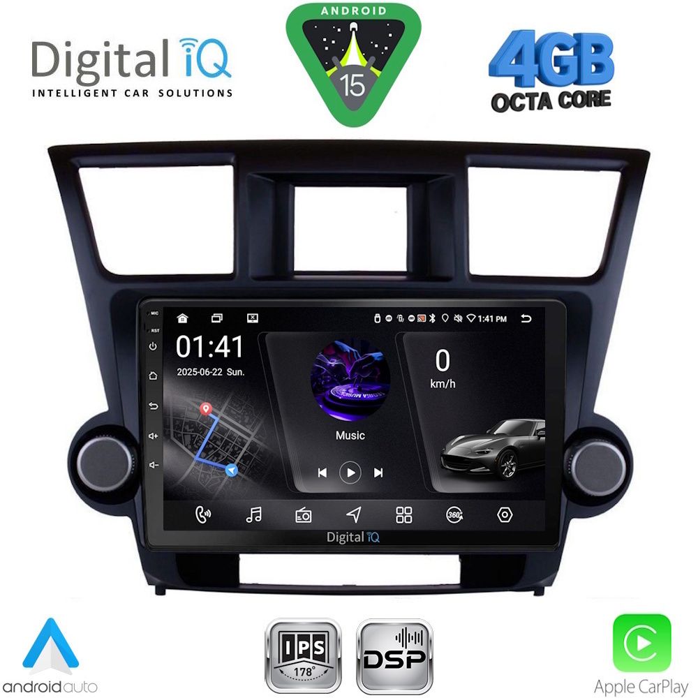 DIGITAL IQ RSG 6719_CPA (10inc) MULTIMEDIA TABLET for TOYOTA HIGHLANDER mod. 2008-2015