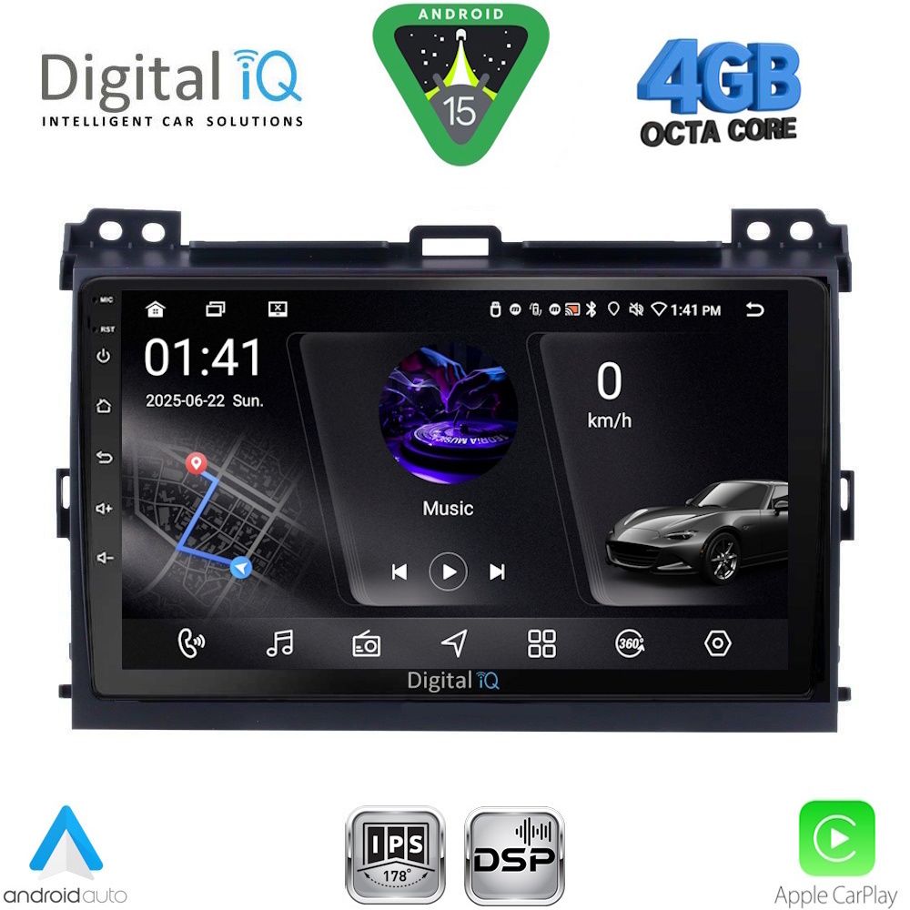 DIGITAL IQ RSG 6723_CPA (9inc) MULTIMEDIA TABLET for TOYOTA LANDCRUISER mod. 2002-2008