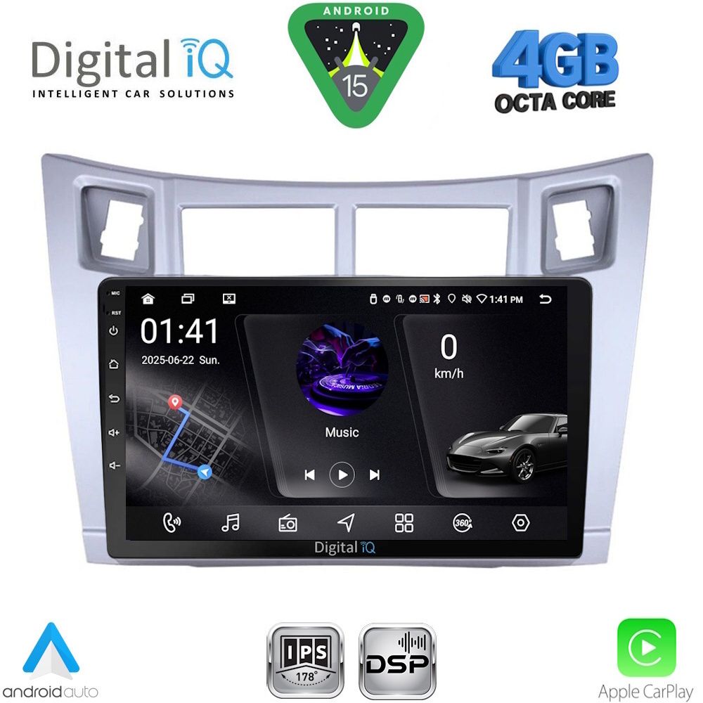 DIGITAL IQ RSG 6736SL_CPAA (9inc) MULTIMEDIA TABLET for TOYOTA YARIS mod. 2006-2011 (SILVER)