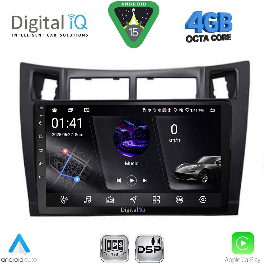 DIGITAL IQ RSG 6735_CPA (9inc) MULTIMEDIA TABLET for TOYOTA YARIS mod. 1999-2006
