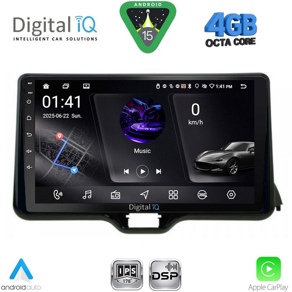DIGITAL IQ RSG 6738_CPA (10inc) MULTIMEDIA TABLET for TOYOTA YARIS mod. 2020-2026 - MAZDA 2 mod. 2023-2026