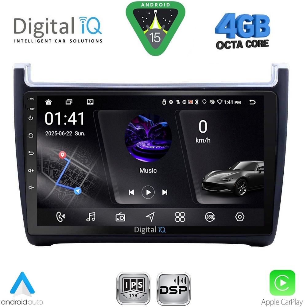 DIGITAL IQ RSG 6757_CPA (9inc) MULTIMEDIA TABLET for VW POLO mod. 2014-2017