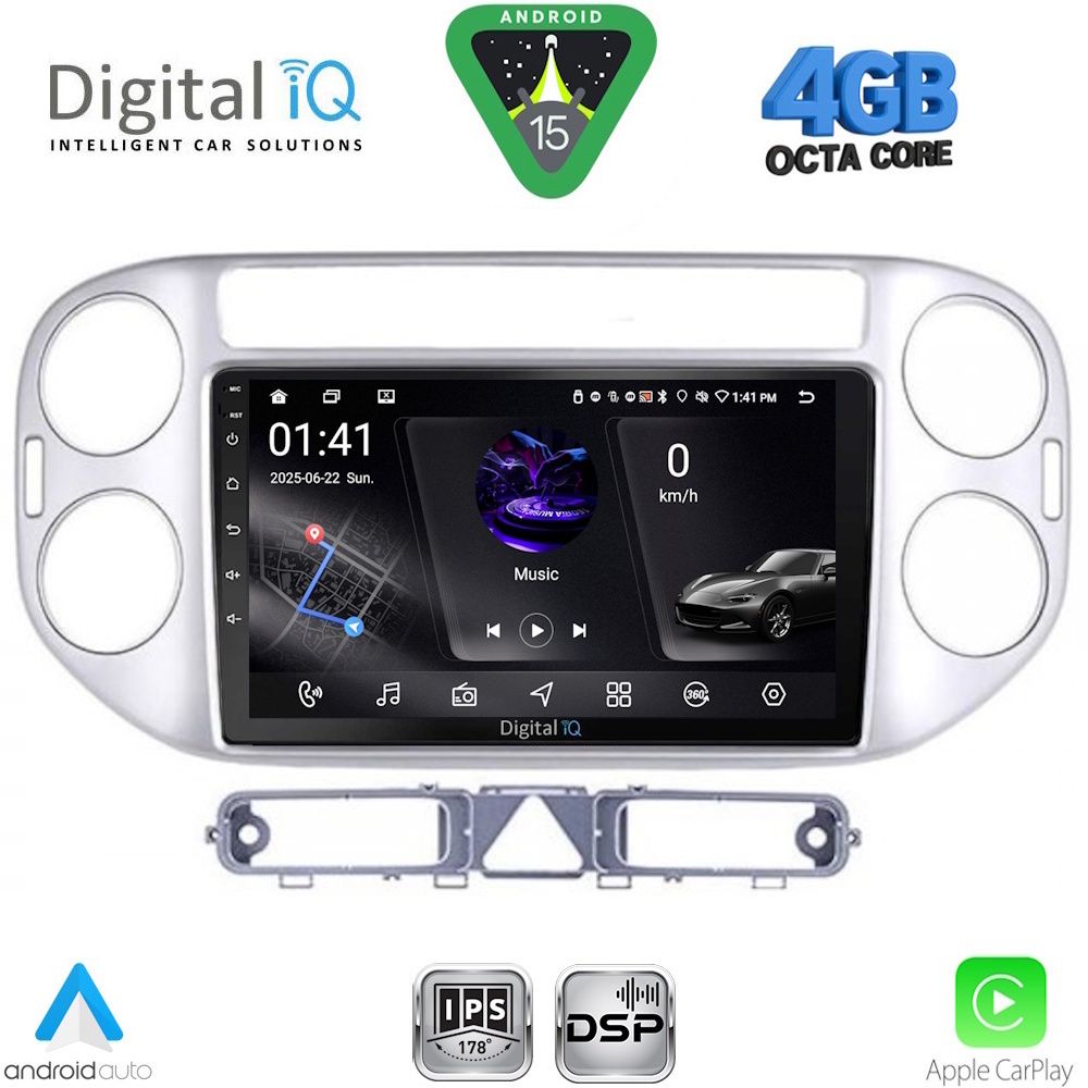 DIGITAL IQ RSG 6759SL_CPA (9inc) MULTIMEDIA TABLET for VW TIGUAN mod. 2004-2011 (SILVER)