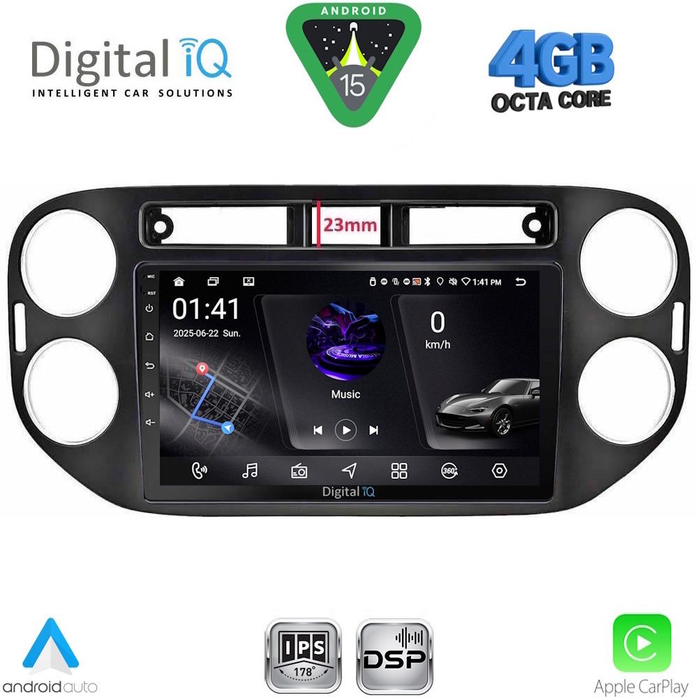 DIGITAL IQ RSG 6760BL_CPA (9inc) MULTIMEDIA TABLET for VW TIGUAN mod. 2011-2016 (BLACK)