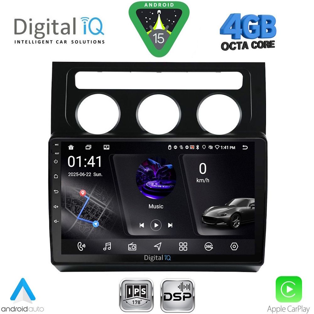 DIGITAL IQ RSG 6767_CPA CLIMA (10inc) MULTIMEDIA TABLET for VW TOURAN mod. 2003-2010