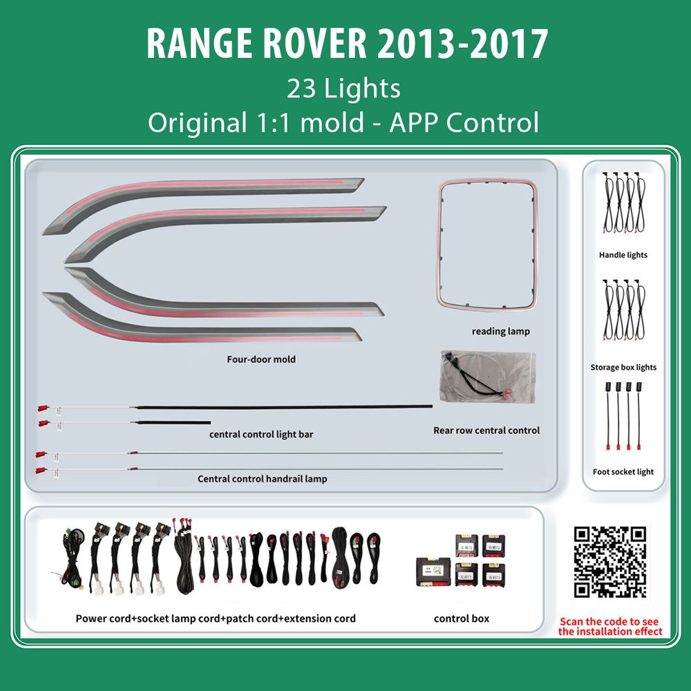DIQ AMBIENT LR RANGE ROVER (L405) SM mod. 2013-2017 (Digital iQ Ambient Light for LAND ROVER RANGE ROVER L405 mod. 2013-2017 with 23 Lights)