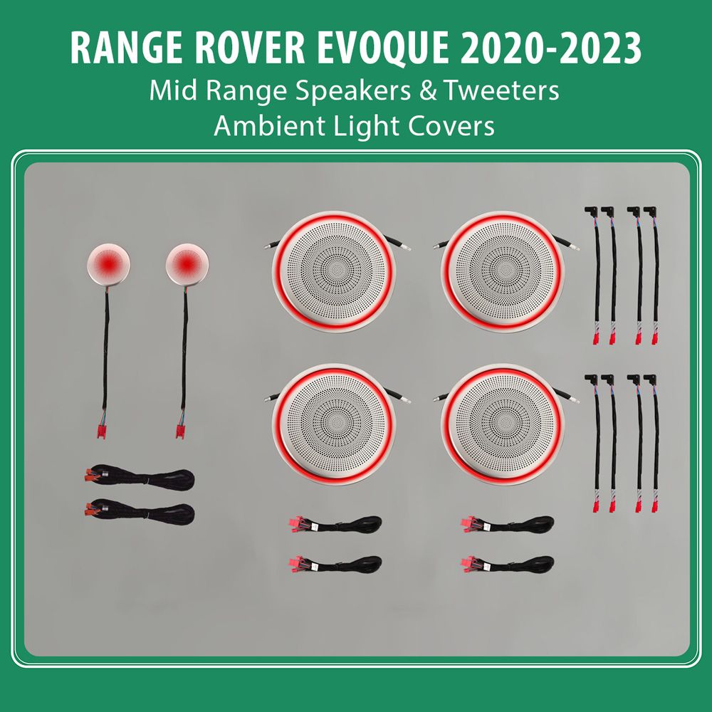 DIQ AMBIENT LR RANGE ROVER EVOQUE (L551) SP mod. 2018-2023 (Digital iQ Ambient Light for LAND ROVER RANGE ROVER EVOQUE L551 mod. 2018-2023 for Mid Range & Tweeters Covers)
