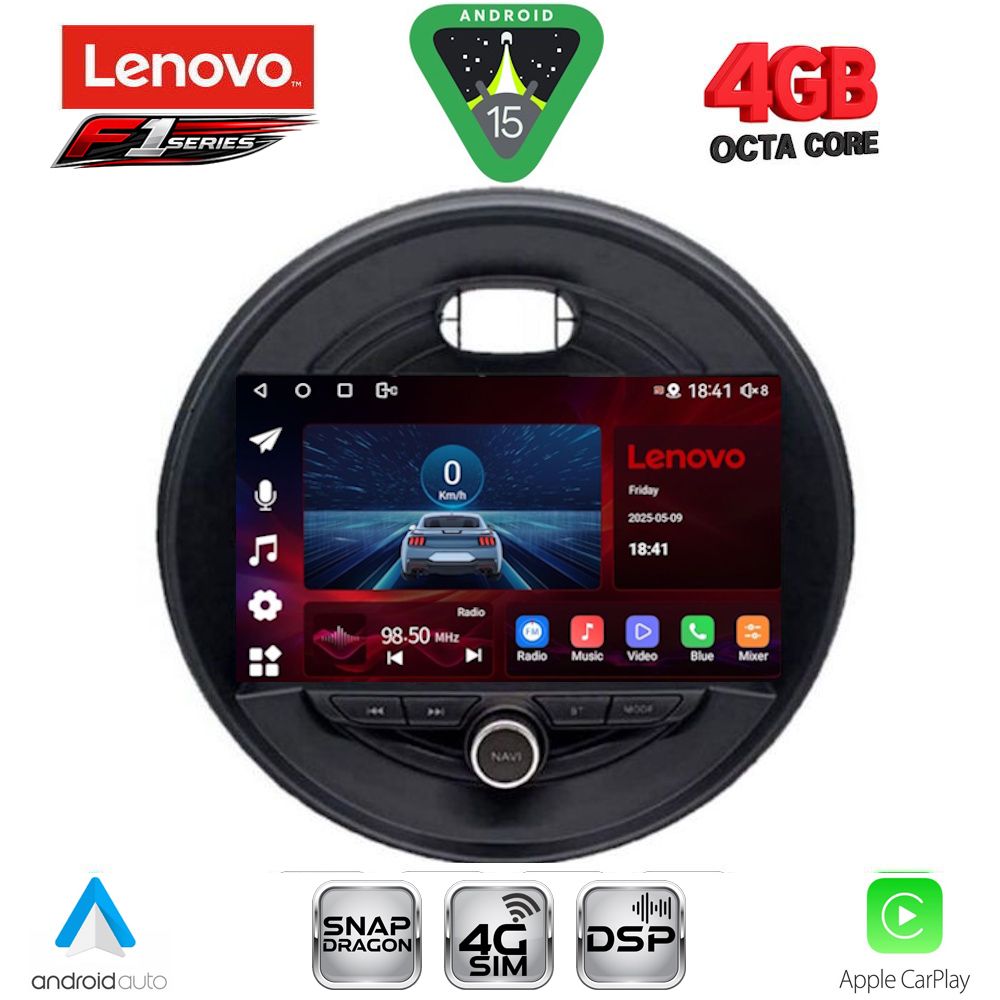 LENOVO SSQ 9066_CPA (9inc) MULTIMEDIA TABLET for MINI COOPER (F55-56-F57) mod. 2015-2024 - CLUBMAN (F54) mod. 2015-2024 - ROADSTER (F59) mod. 2014-2024 - COUNTRYMAN (F60) mod. 2016-2024