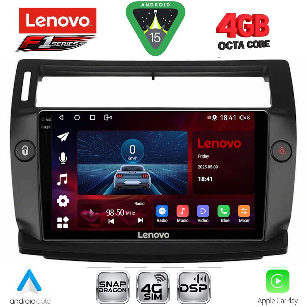 LENOVO SSQ 9084BL_CPA (9inc) MULTIMEDIA TABLET for CITROEN C4 mod. 2004-2011 (BLACK)