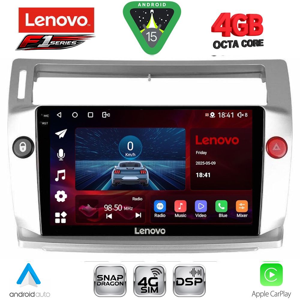 LENOVO SSQ 9084SL_CPA (9inc) MULTIMEDIA TABLET for CITROEN C4 mod. 2004-2011 (SILVER)