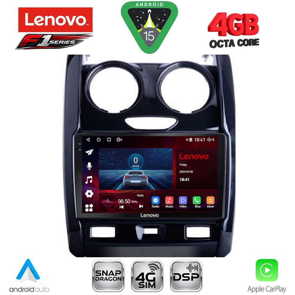 LENOVO SSQ 9103_CPA (9inc) MULTIMEDIA TABLET for DACIA DUSTER mod. 2012-2019