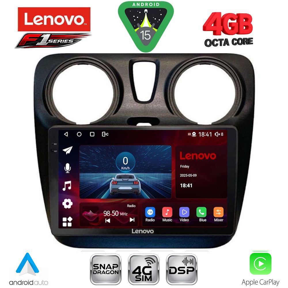 LENOVO SSQ 9112_CPA (9inc) MULTIMEDIA TABLET for DACIA DOKKER 2012-2022
