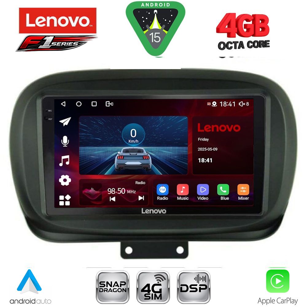 LENOVO SSQ 9134_CPA (9inc) MULTIMEDIA TABLET for FIAT 500Χ mod. 2014-2024