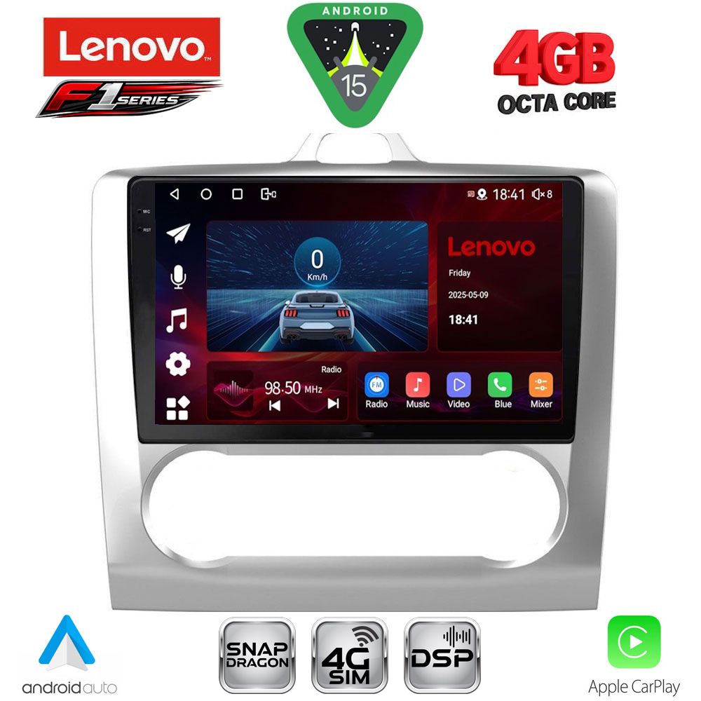 LENOVO SSQ 9156SL_CPA CLIMA (9inc) MULTIMEDIA TABLET for FORD FOCUS mod. 2005-2012 (SILVER)
