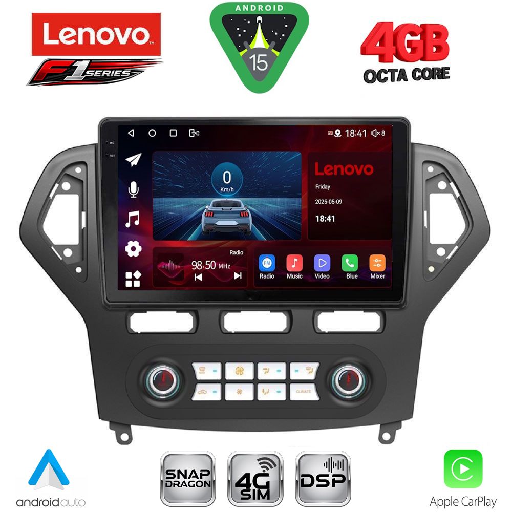 LENOVO SSQ 9162_CPA CLIMA (10inc) MULTIMEDIA TABLET for FORD MONDEO mod. 2007-2011
