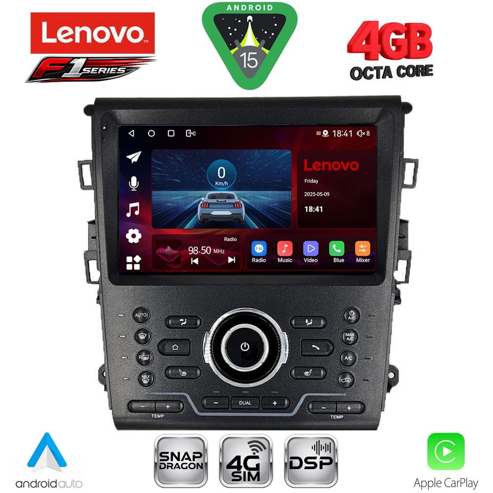 LENOVO SSQ 9164_CPA CLIMA (9inc) MULTIMEDIA TABLET for FORD MONDEO mod. 2014-2023