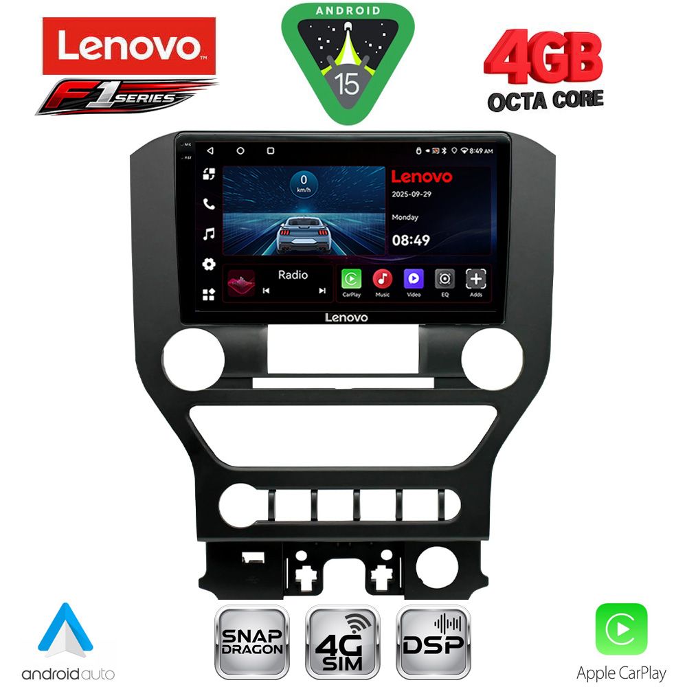LENOVO SSQ 9166_CPA 4BUT (9inc) MULTIMEDIA TABLET for FORD MUSTANG mod. 2015-2020