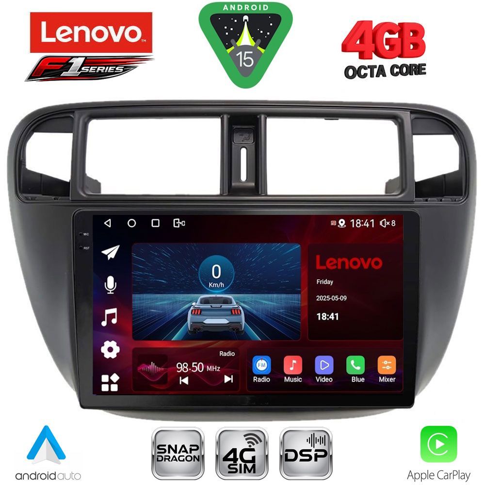 LENOVO SSQ 9186_CPA A/C (9inc) MULTIMEDIA TABLET for HONDA CIVIC mod. 1995-2001