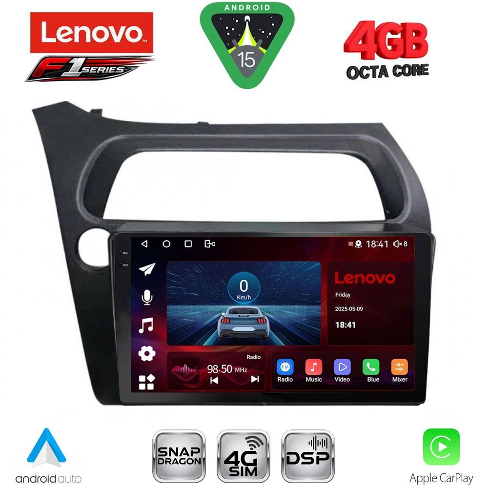 LENOVO SSQ 9189_CPA (9inc) MULTIMEDIA TABLET for HONDA CIVIC 3D-5D mod. 2006-2012