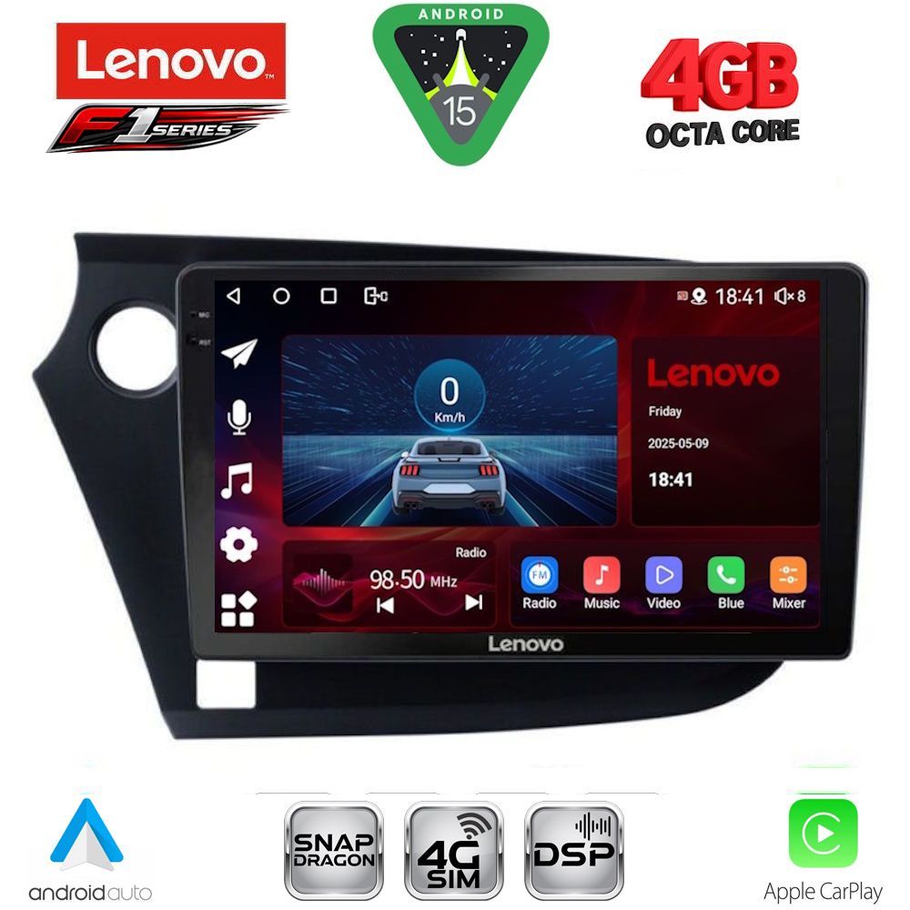 LENOVO SSQ 9205_CPA (9inc) MULTIMEDIA TABLET for HONDA INSIGHT mod. 2009-2014