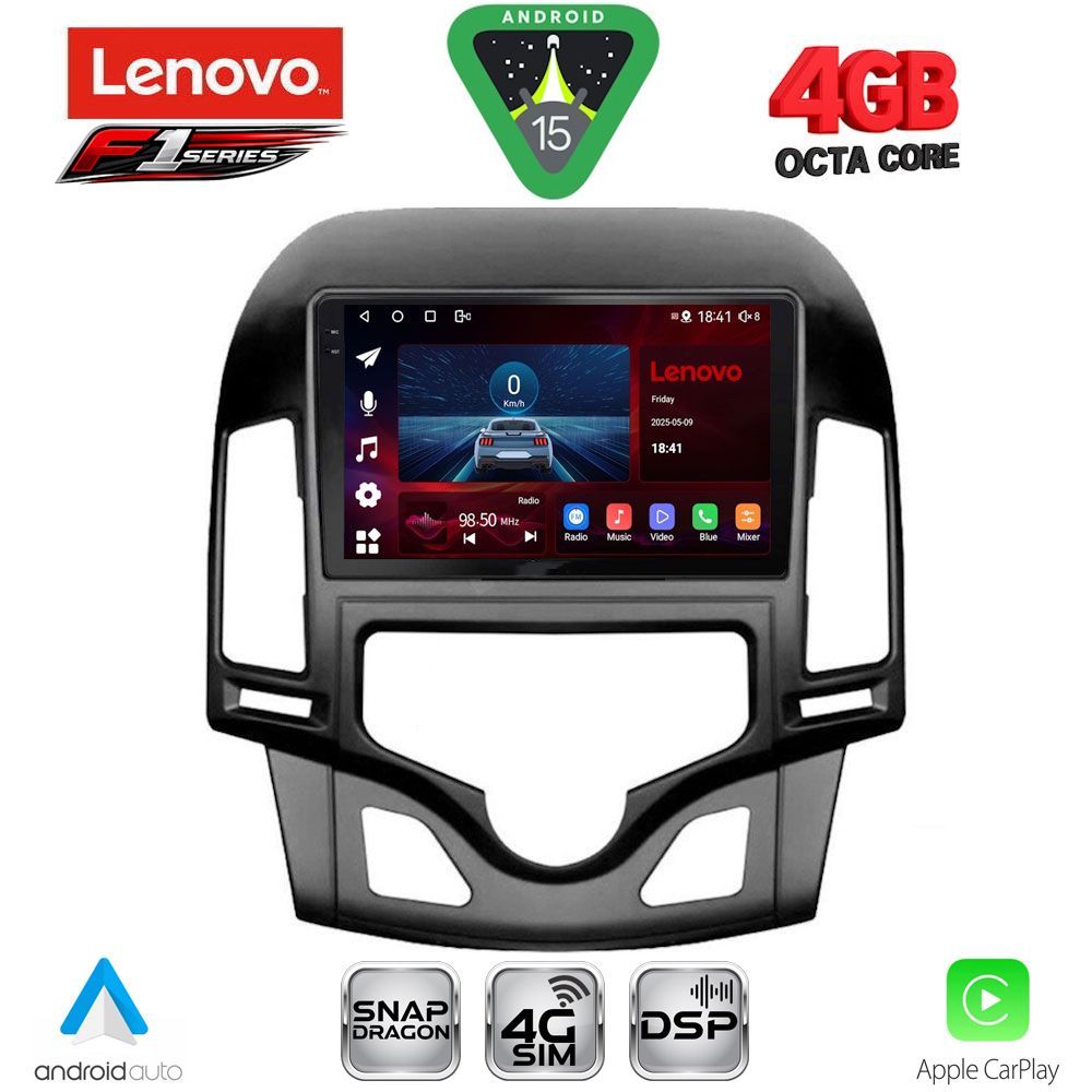 LENOVO SSQ 9231_CPA CLIMA (9inc) MULTIMEDIA TABLET for HYUNDAI i30 mod. 2007-2012