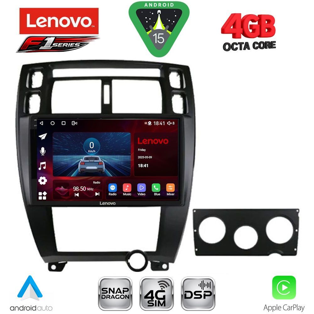 LENOVO SSQ 9241BL_CPA (10inc) MULTIMEDIA TABLET for HYUNDAI TUCSON mod. 2004-2010 (BLACK)