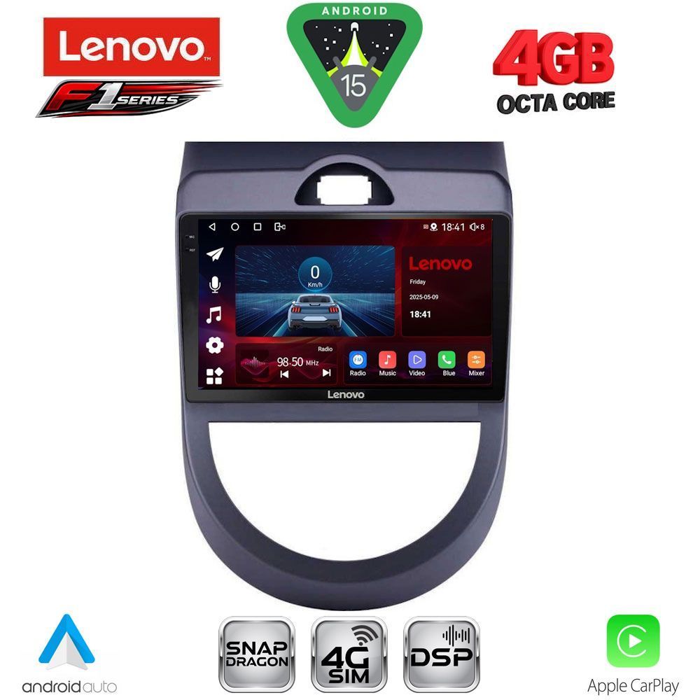 LENOVO SSQ 9320_CPA (9inc) MULTIMEDIA TABLET for KIA SOUL mod. 2008-2013