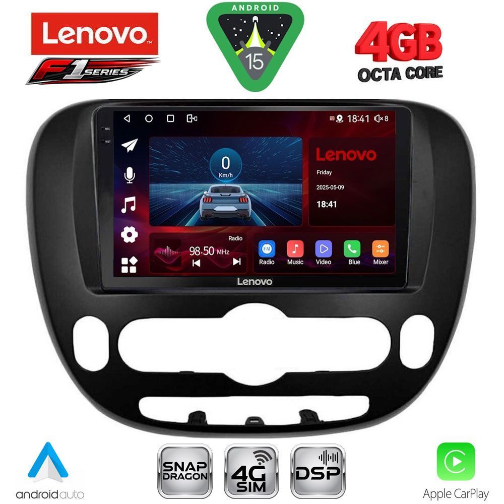 LENOVO SSQ 9321_CPA (9inc) MULTIMEDIA TABLET for KIA SOUL mod. 2014-2025