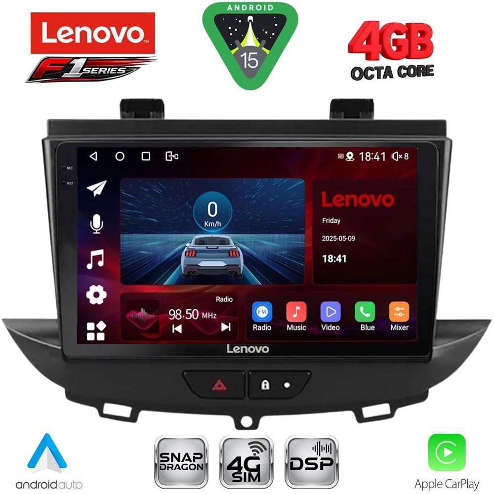 LENOVO SSQ 9490_CPA (9inc) MULTIMEDIA TABLET for OPEL CROSSLAND – GRANDLAND mod. 2017-2025