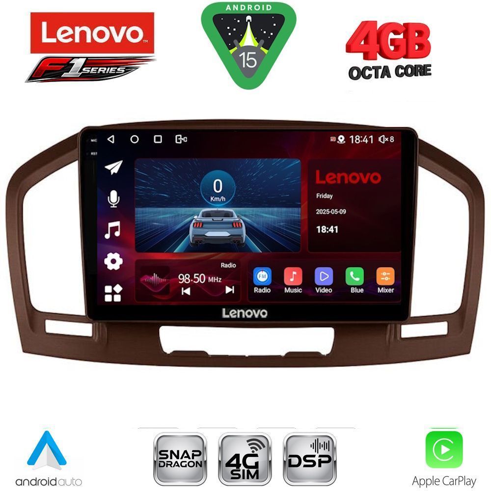 LENOVO SSQ 9491BR_CPA (9inc) MULTIMEDIA TABLET for OPEL INSIGNIA mod.2008-2013 (BROWN)