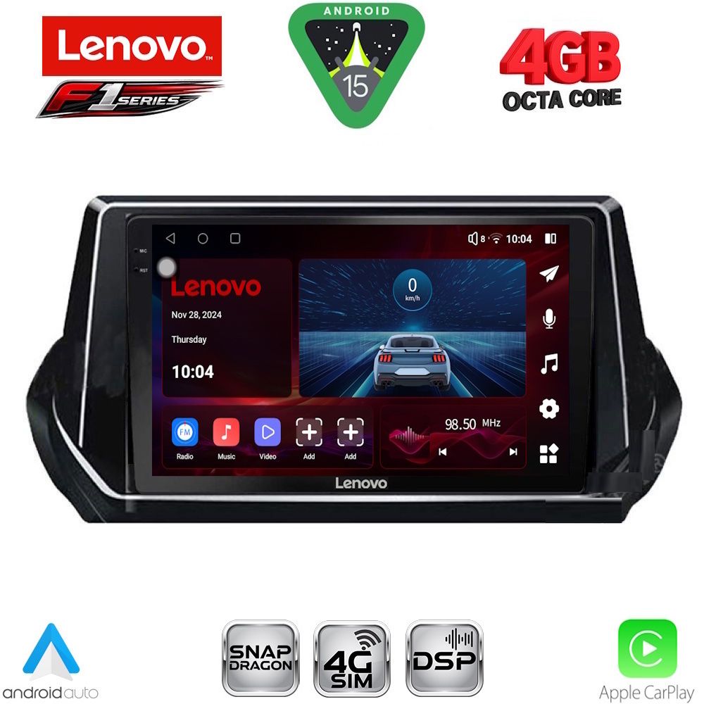 LENOVO SSQ 9509_CPA (9inc) MULTIMEDIA TABLET for PEUGEOT 208 - 2008 mod. 2021-2026