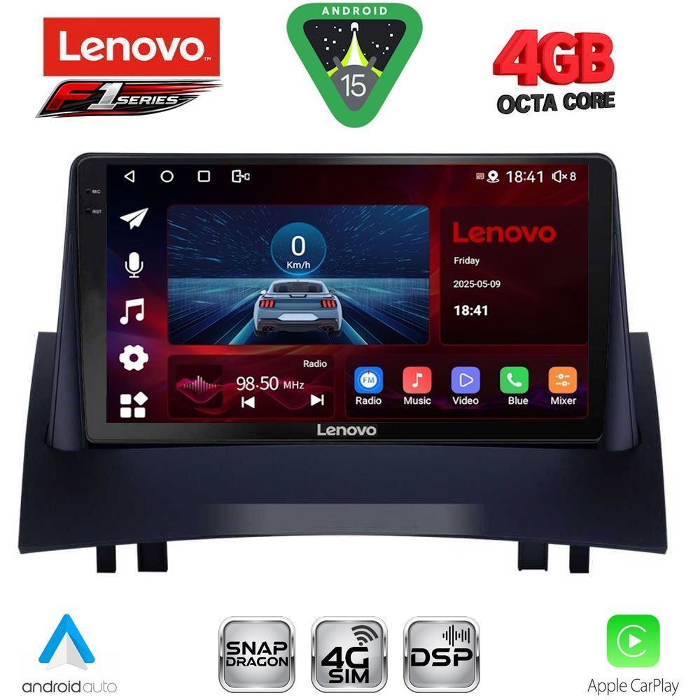 LENOVO SSQ 9555_CPA (9inc) MULTIMEDIA TABLET for RENAULT MEGANE 2 mod. 2002-2008