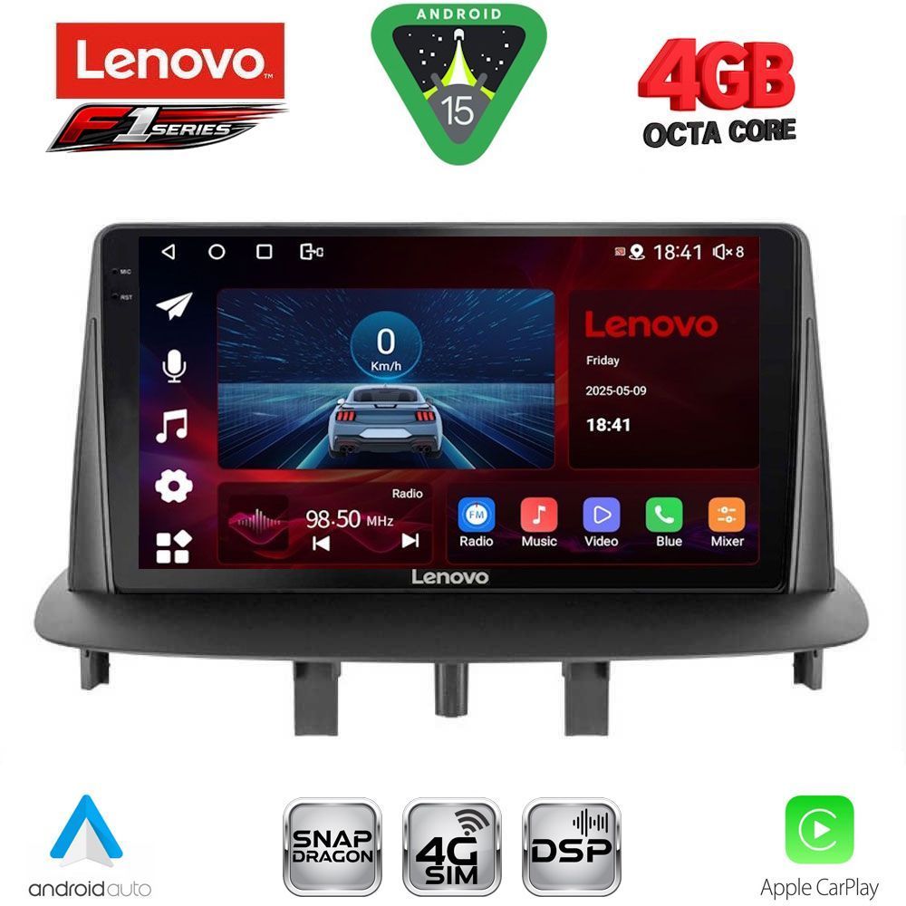 LENOVO SSQ 9556_CPA (9inc) MULTIMEDIA TABLET for RENAULT MEGANE 3 mod. 2009-2016