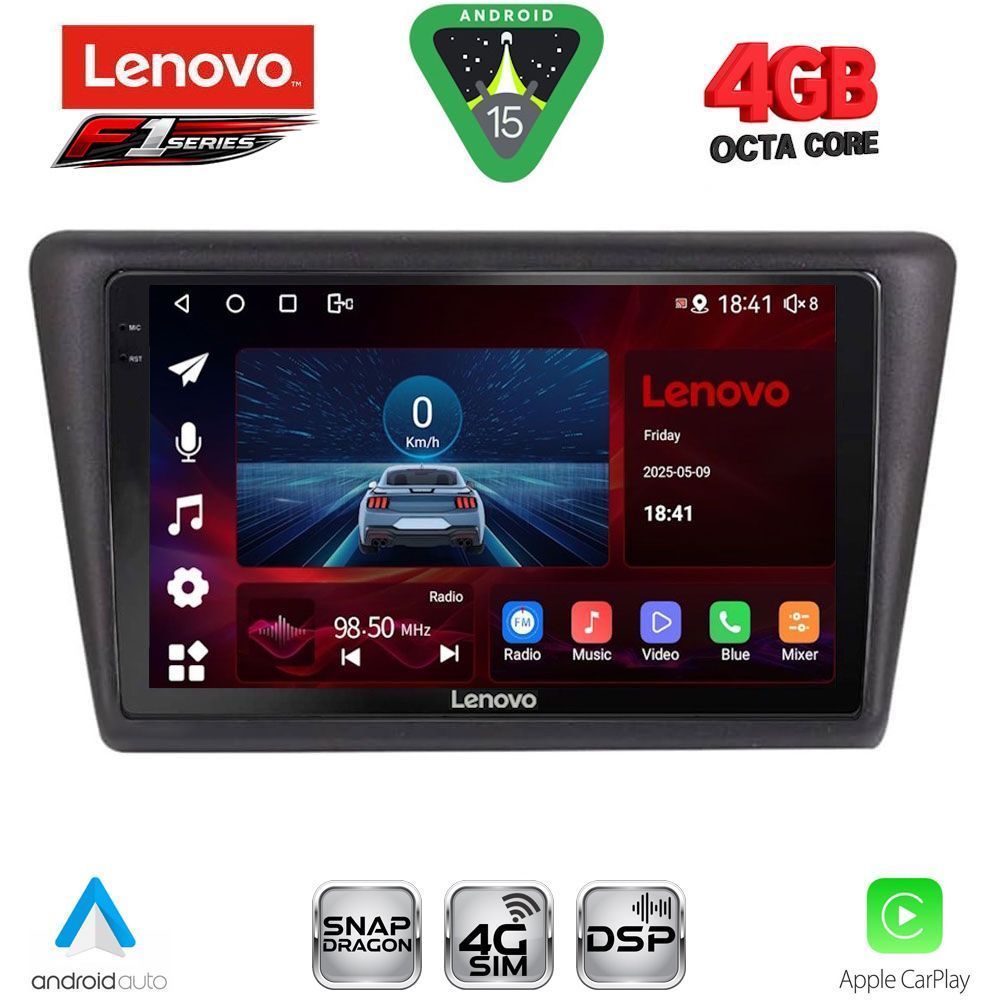 LENOVO SSQ 9600_CPA (9inc) MULTIMEDIA TABLET for SKODA RAPID SPACEBACK mod. 2014-2019