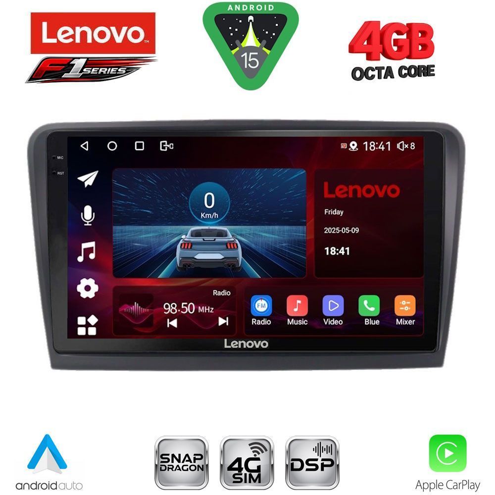 LENOVO SSQ 9601_CPA (9inc) MULTIMEDIA TABLET for SKODA RAPID mod. 2012-2023